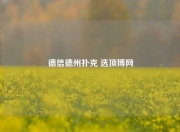德信德州扑克 选顶博网