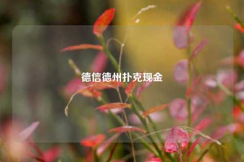 德信德州扑克现金