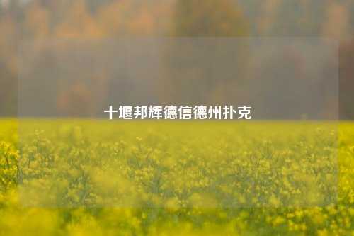 十堰邦辉德信德州扑克