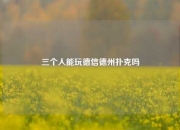 三个人能玩德信德州扑克吗