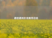 德信德州扑克概率总结
